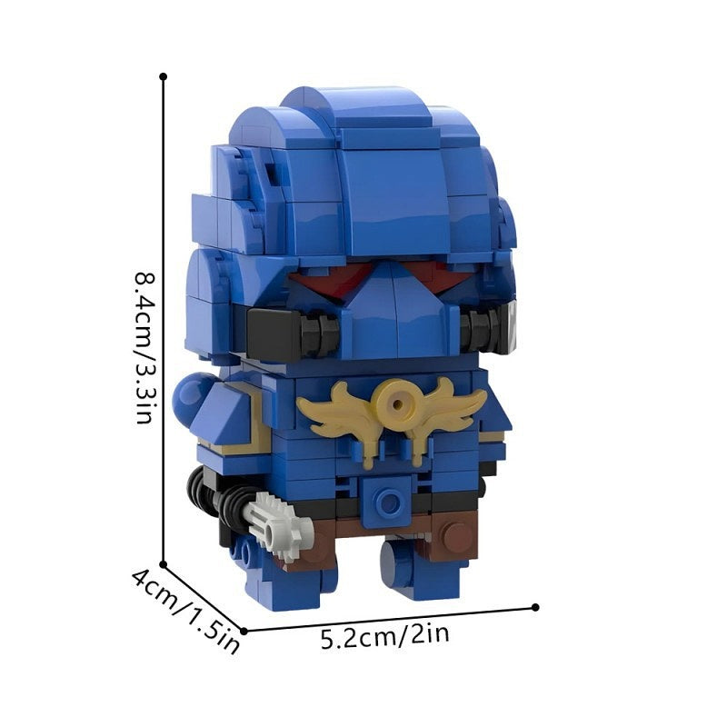 Grimdark Space Marine BrickHeadz Building Kit | LEGO-Compatible MOC - 4