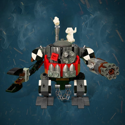 Grimdark Space Orc Mecha MOC Building Kit | Sci-Fi Combat Robot - 5