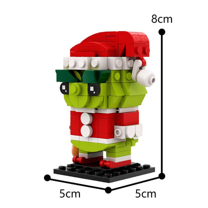 grinch brickheadz building set | moc-64380 - 2