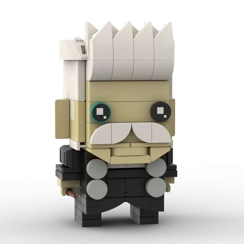 grindelwald brickheadz moc building set | harry potter | lego compatible bricks - 2