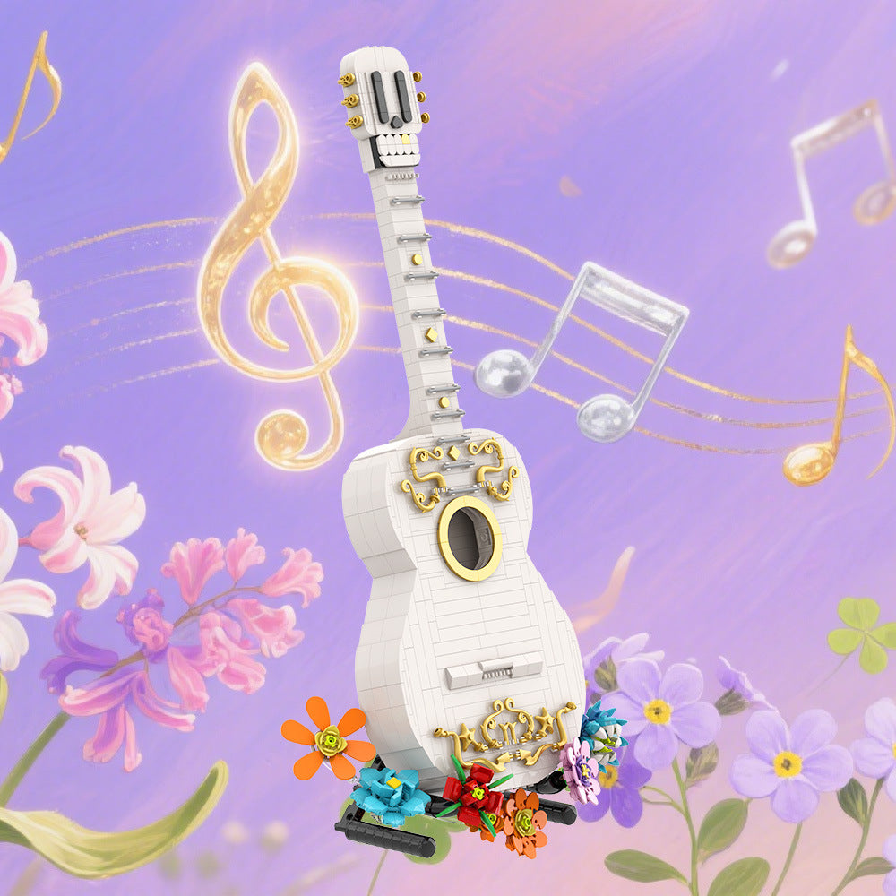 guitar moc building set | coco | lego compatible - 2