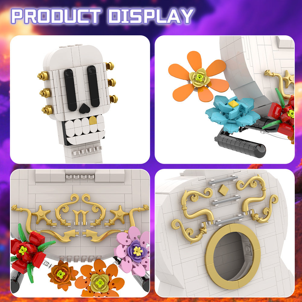 guitar moc building set | coco | lego compatible - 3