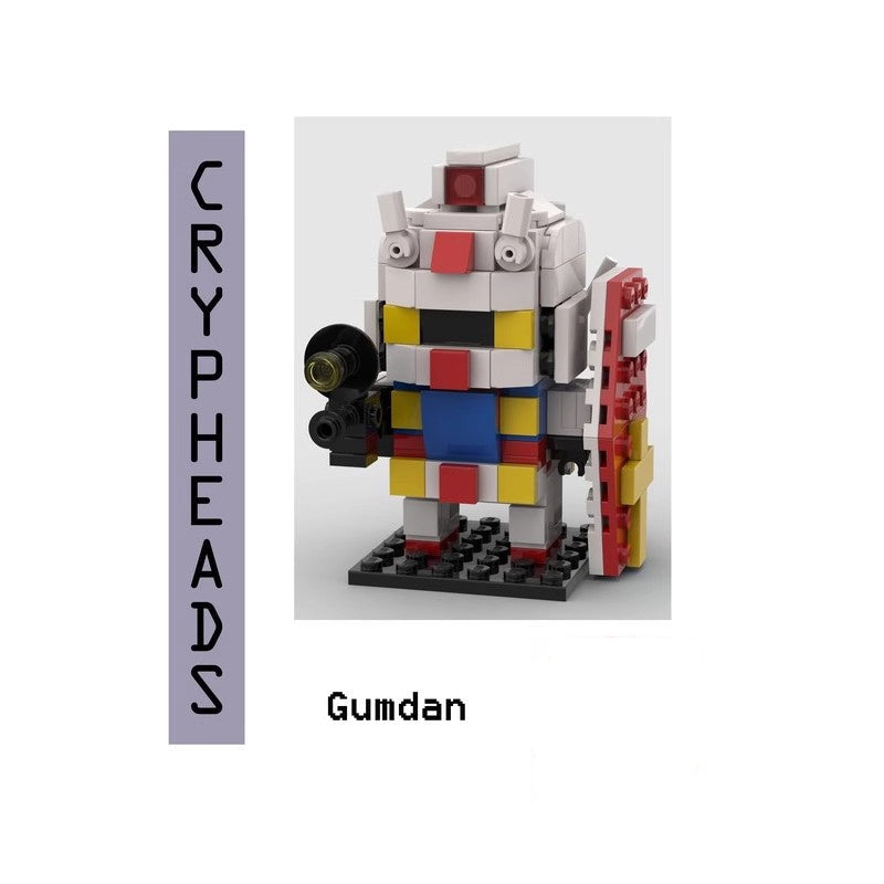 gundam brickheadz building set | moc-57467 - 1