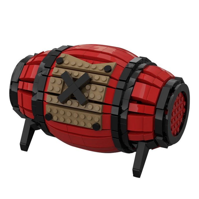 Gunpowder Barrel MOC Building Kit | Pirate Fortress Accessory Model - 4