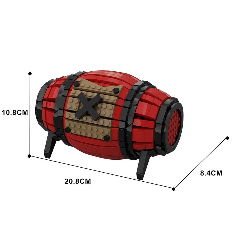 Gunpowder Barrel MOC Building Kit | Pirate Fortress Accessory Model - 5