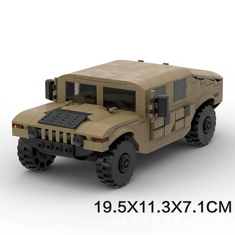 H1 Tactical 4x4 Military Vehicle MOC Building Kit | Off-Road Model - 6