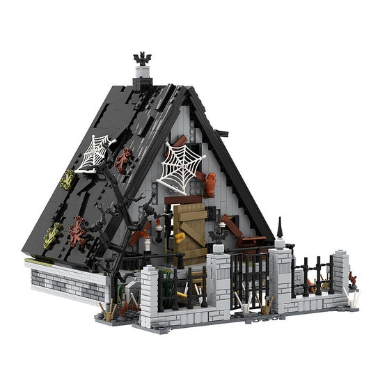 Halloween A Frame House MOC Building Kit | Spooky Cabin Design - 1