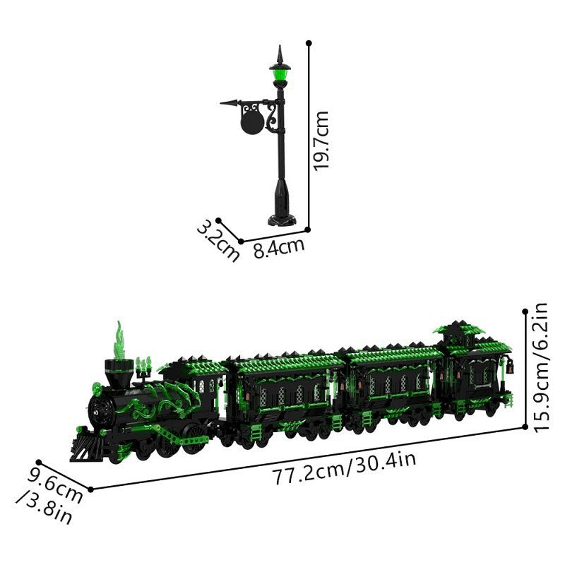 Halloween Ghost Train MOC Building Kit | Haunted Fantasy Locomotive - 3