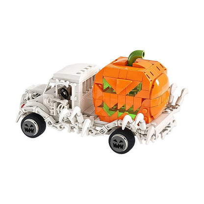 Halloween Pumpkin Carriage MOC Building Kit | Skeleton Vehicle Model - 5