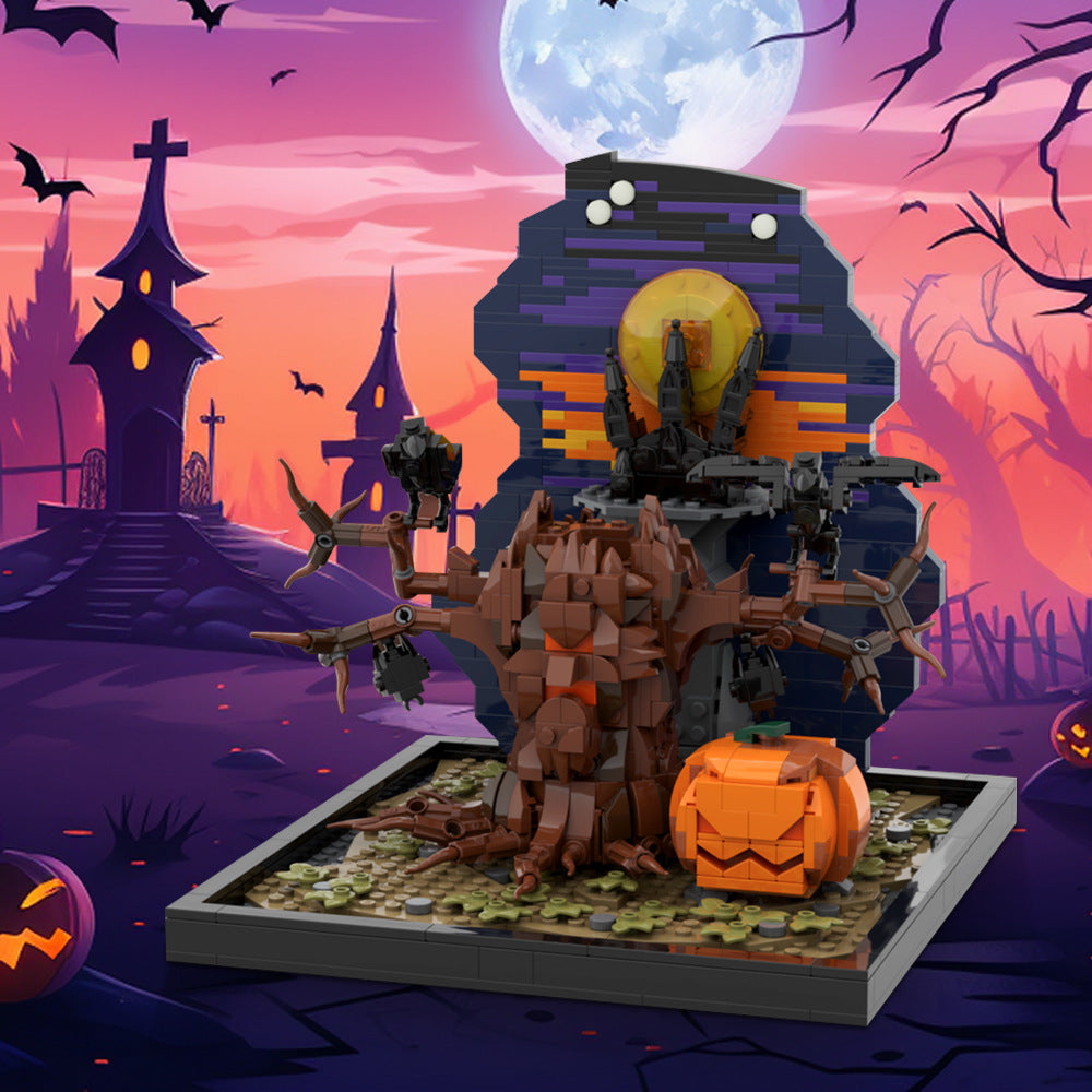 Halloween Tree & Pumpkin Building Kit | LEGO-Compatible MOC - 2