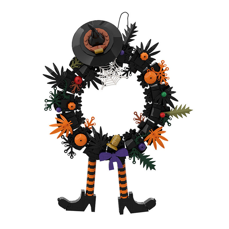 halloween wreath building set | lego compatible - 2