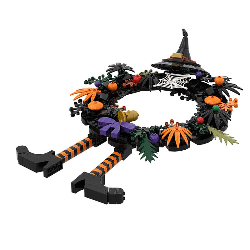 halloween wreath building set | lego compatible - 4