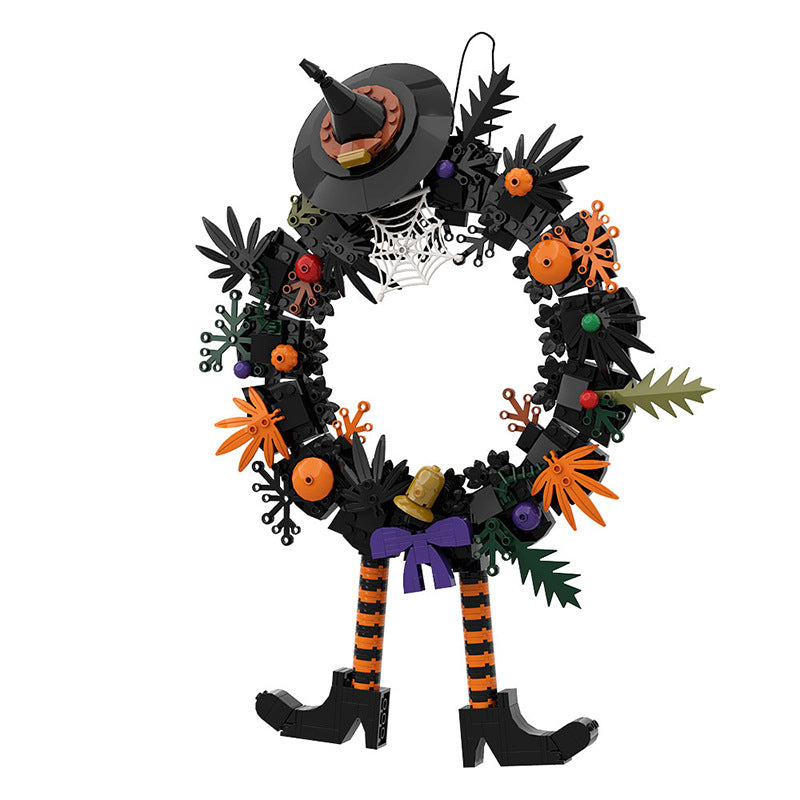 halloween wreath building set | lego compatible - 5