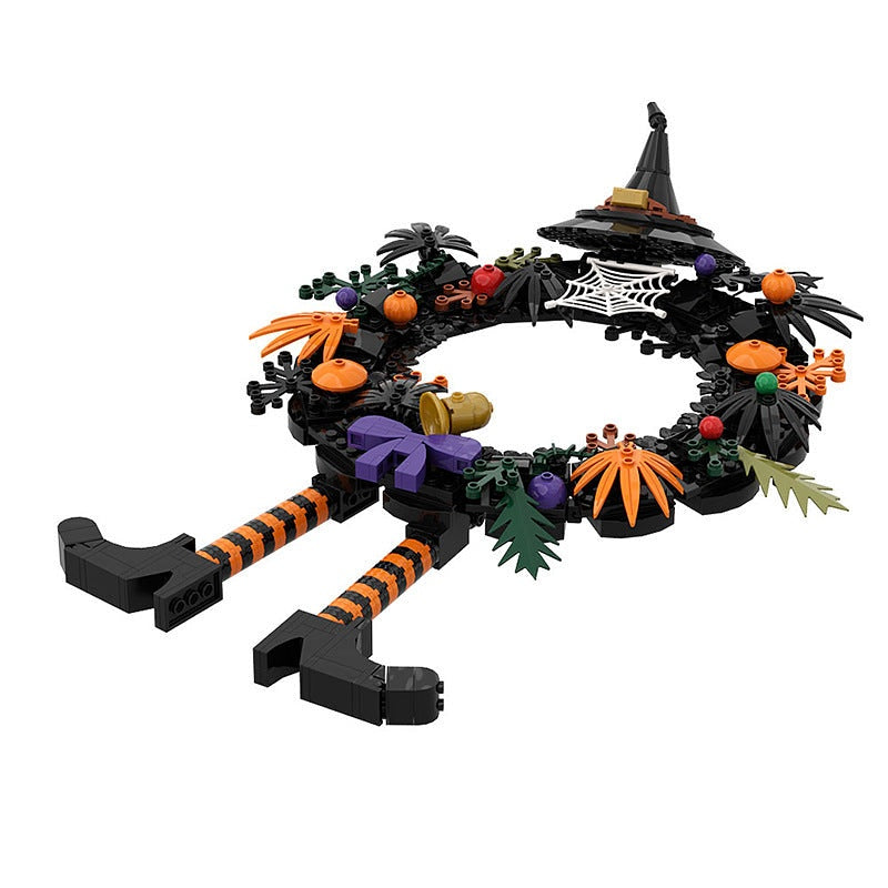 Halloween Wreath MOC Building Kit | Spooky Seasonal Display Decor - 4