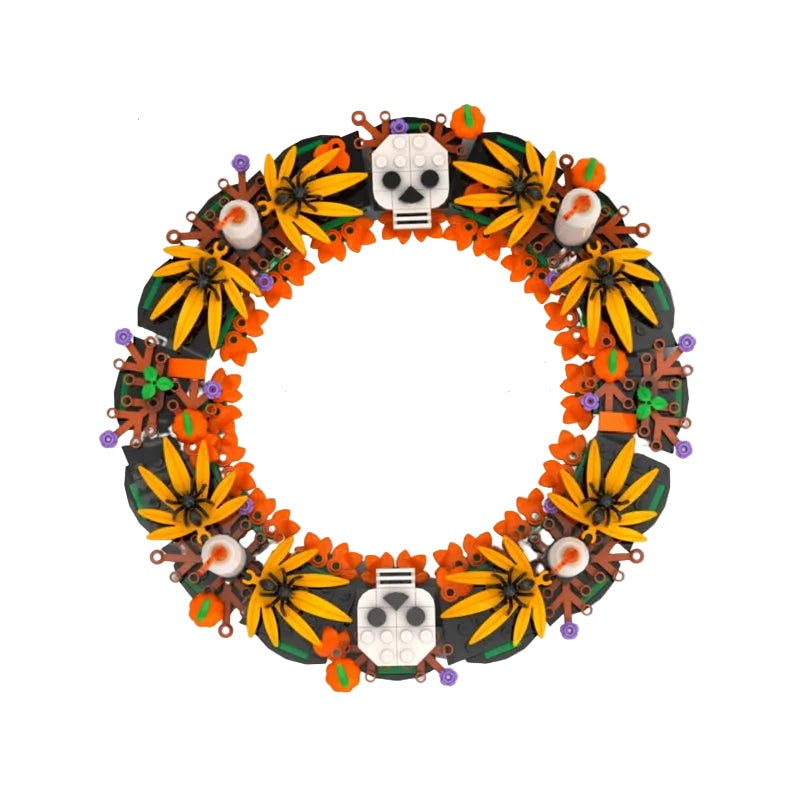 Halloween Wreath MOC Building Kit | Spooky Seasonal Display Decor - 6