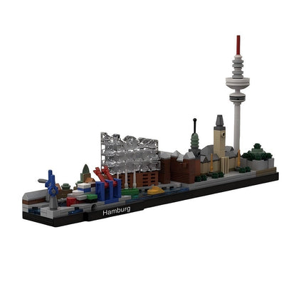 Hamburg Germany Skyline MOC Architecture Building Kit - 6