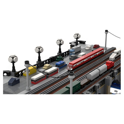 Hamburg Lombard Bridge Railway & Road MOC Building Kit - 3