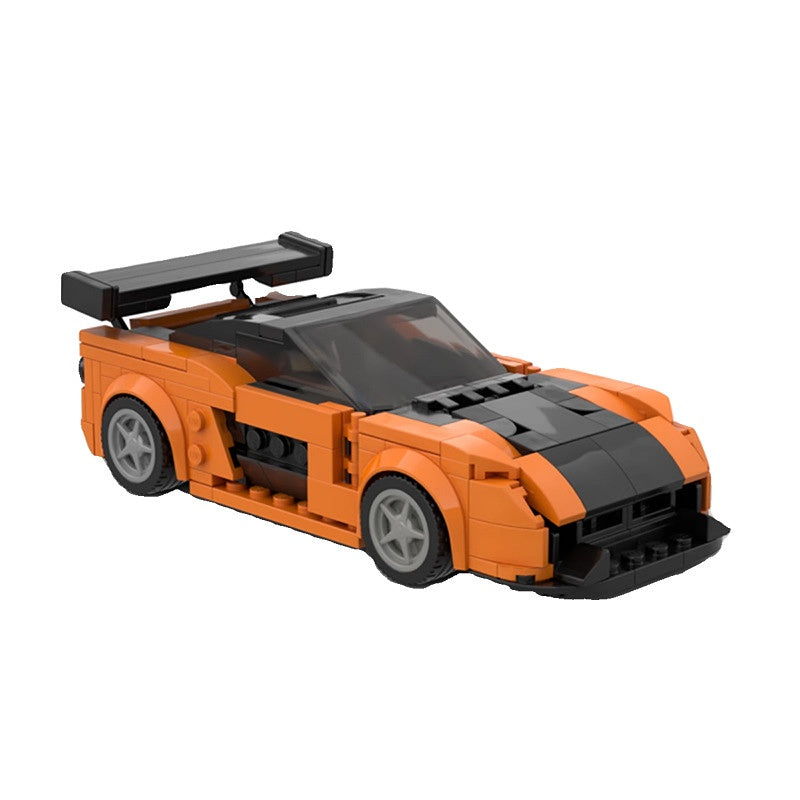 Han's Orange Drift JDM Sports Car Building Kit | LEGO-Compatible MOC - 2