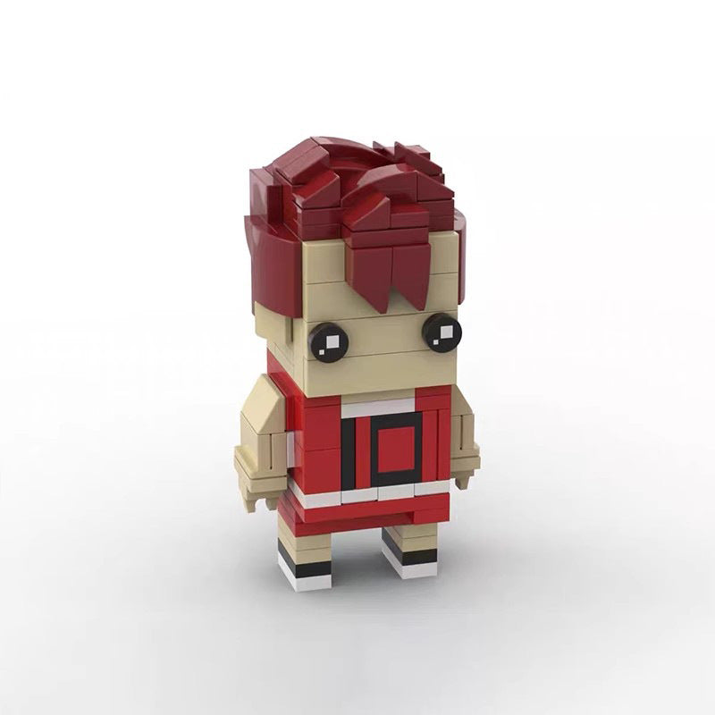 hanamichi sakuragi brickheadz moc | slam dunk | lego-compatible set - 3