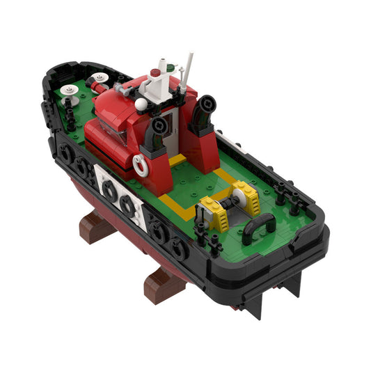 Harbour Tugboat Building Kit | LEGO-Compatible MOC - 1