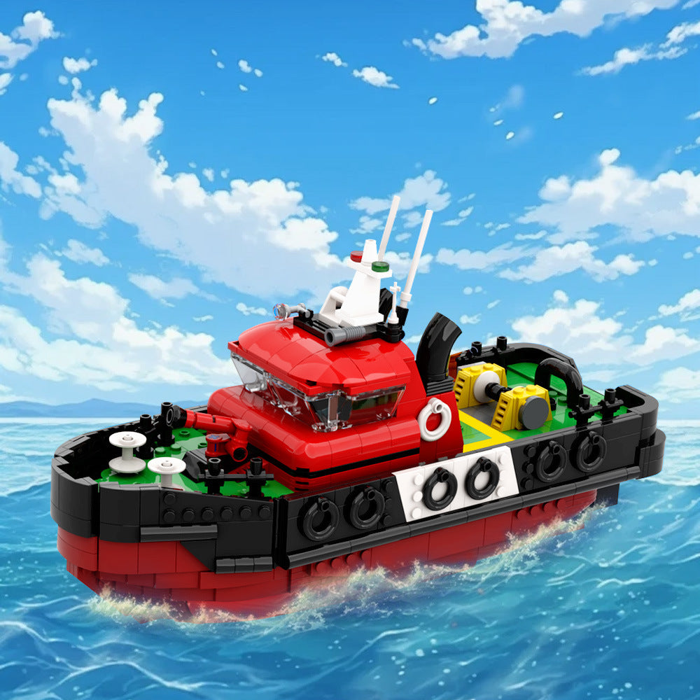 harbour tugboat building set | moc-203139 - 1