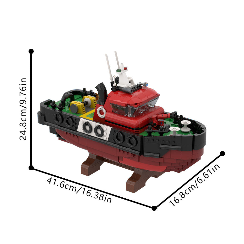 harbour tugboat building set | moc-203139 - 3