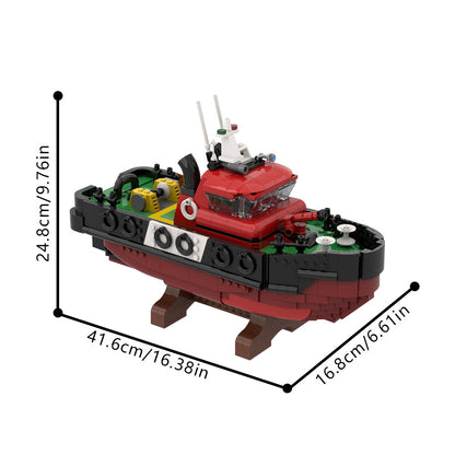harbour tugboat building set | moc-203139 - 3