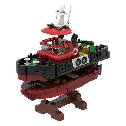 harbour tugboat building set | moc-203139 - 5