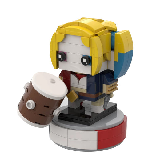 harley quinn brickheadz moc building set | dc | lego-compatible - 1