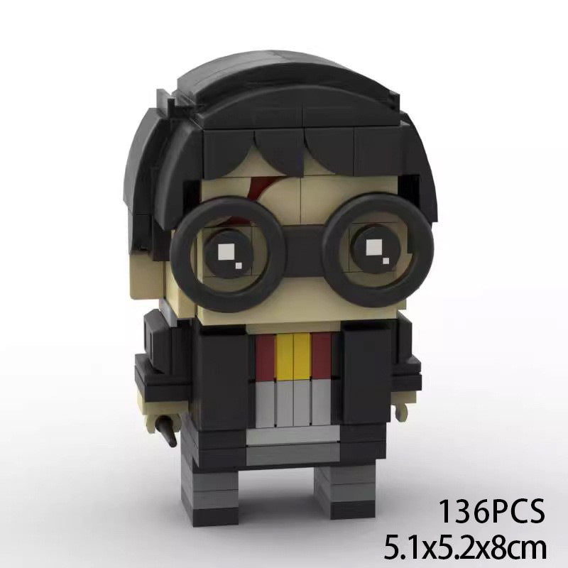 harry potter brickheadz moc building set | lego compatible bricks - 1