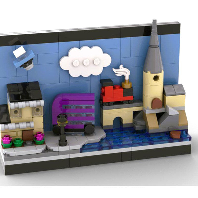 harry potter postcard skyline building set | moc-144241 - 2
