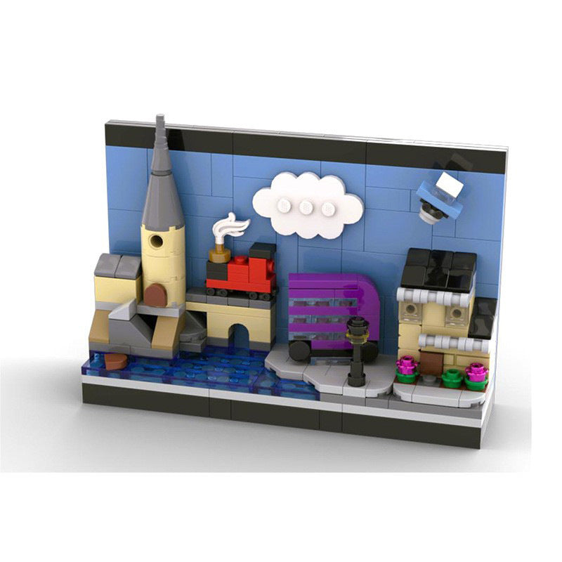 harry potter postcard skyline building set | moc-144241 - 4