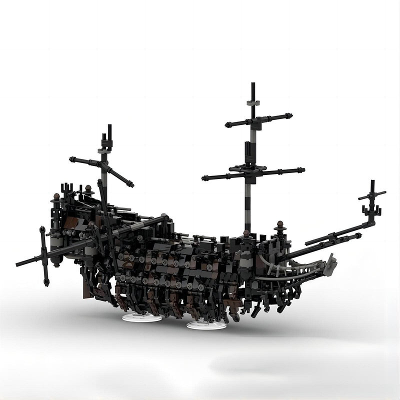 Haunted Ghost Ship MOC Building Kit | Dark Pirate Vessel - 1