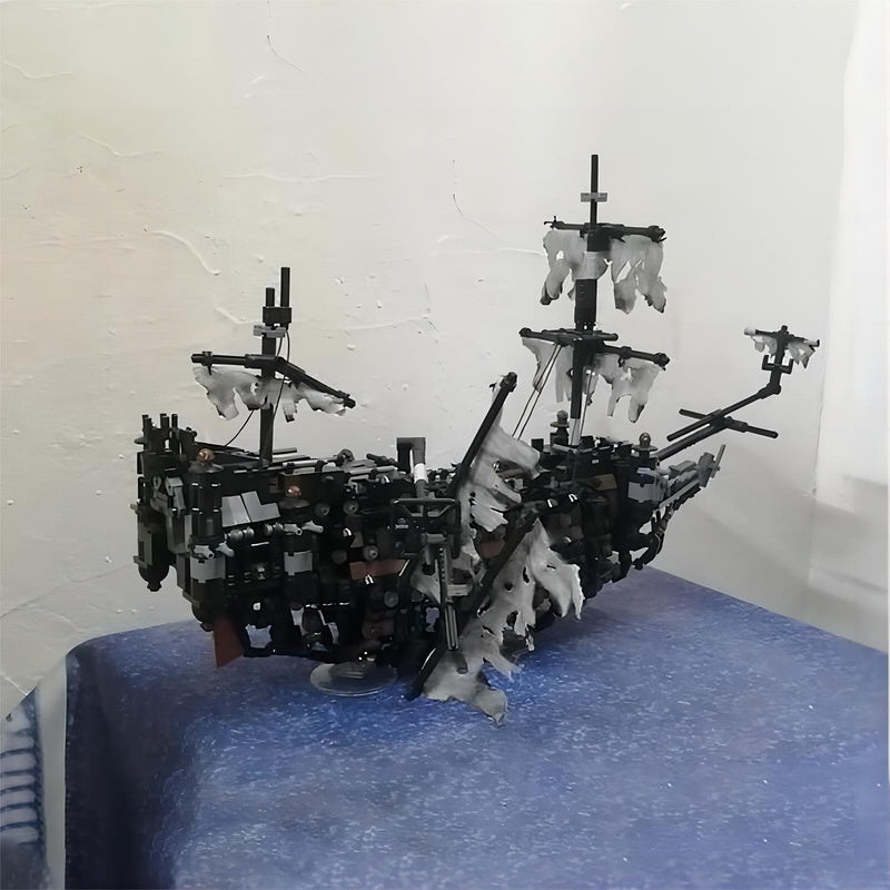 Haunted Ghost Ship MOC Building Kit | Dark Pirate Vessel - 2