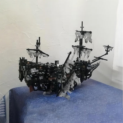 Haunted Ghost Ship MOC Building Kit | Dark Pirate Vessel - 2