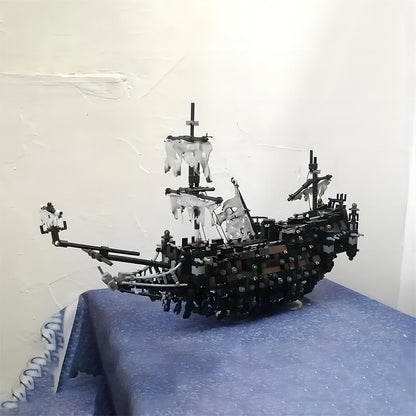 Haunted Ghost Ship MOC Building Kit | Dark Pirate Vessel - 3