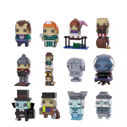 Haunted Manor Ghost Character BrickHeadz Building Kit | LEGO-Compatible MOC - 18