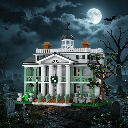 Haunted Mansion MOC Building Kit | Ghost Manor Horror Diorama - 1