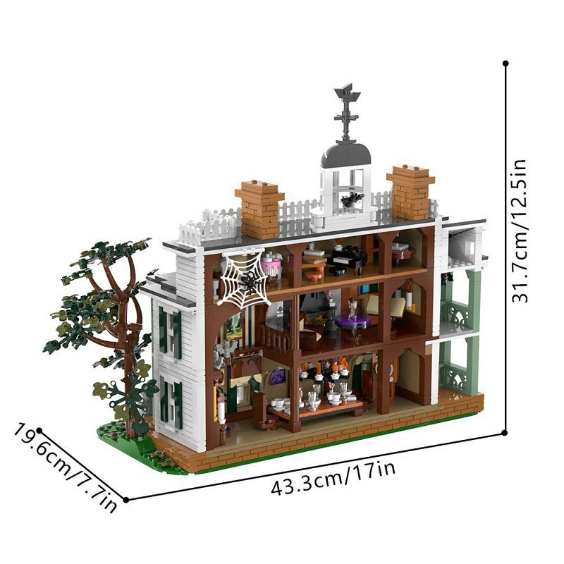 Haunted Mansion MOC Building Kit | Ghost Manor Horror Diorama - 3