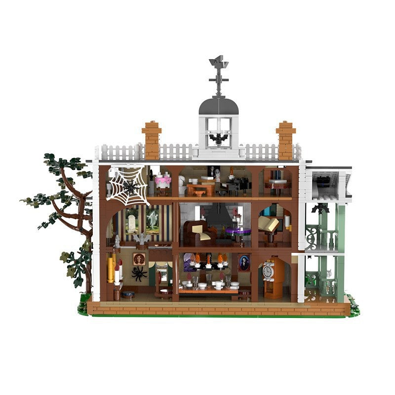Haunted Mansion MOC Building Kit | Ghost Manor Horror Diorama - 4