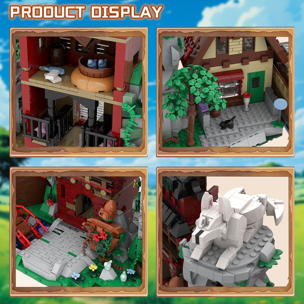 hayao miyazaki anime scene building set | lego compatible - 6