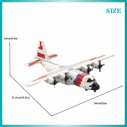 HC-130 Hercules USCG Building Kit | Mini-Scale | LEGO-Compatible MOC - 4