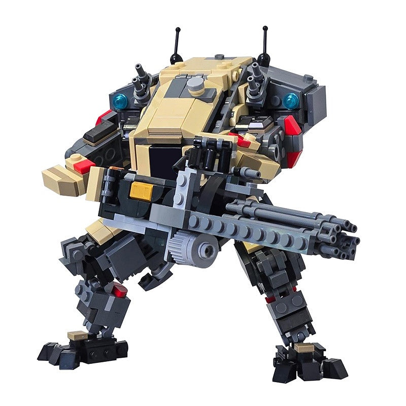 Heavy Combat Mech Titan Building Kit with Predator Cannon | Compatible MOC - 1