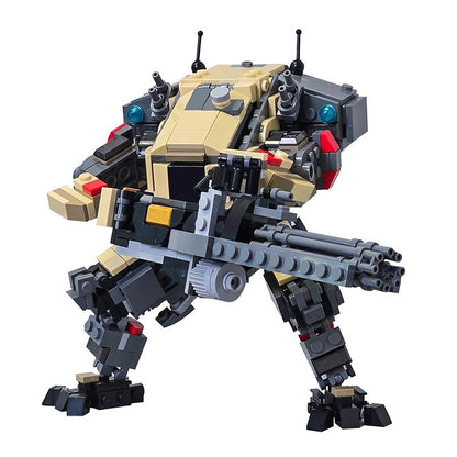 Heavy Combat Mech Titan Building Kit with Predator Cannon | LEGO-Compatible MOC - 1