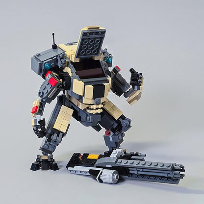 Heavy Combat Mech Titan Building Kit with Predator Cannon | LEGO-Compatible MOC - 2