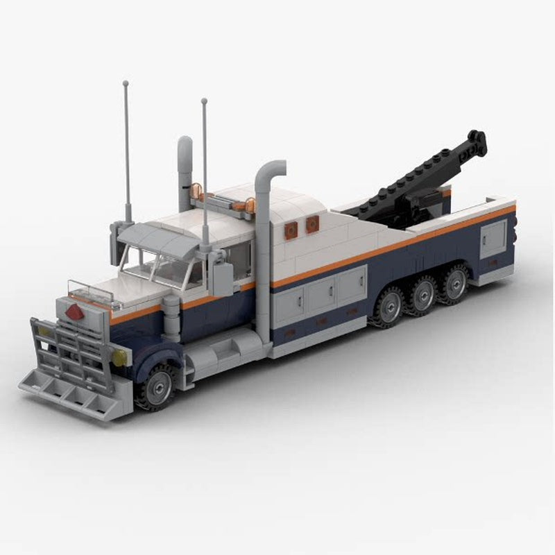 Heavy-Duty City Recovery Tow Truck MOC Building Kit - 1