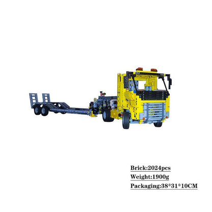 Heavy Duty Low Loader Trailer MOC Building Kit | Transport Vehicle Model - 4