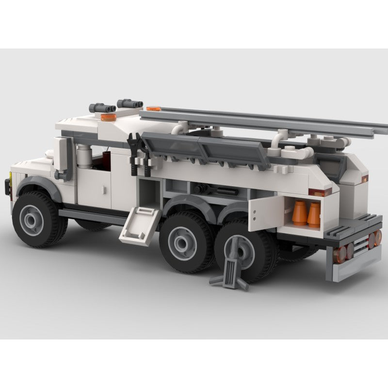 Heavy Duty Service Truck Building Kit | LEGO-Compatible MOC - 4