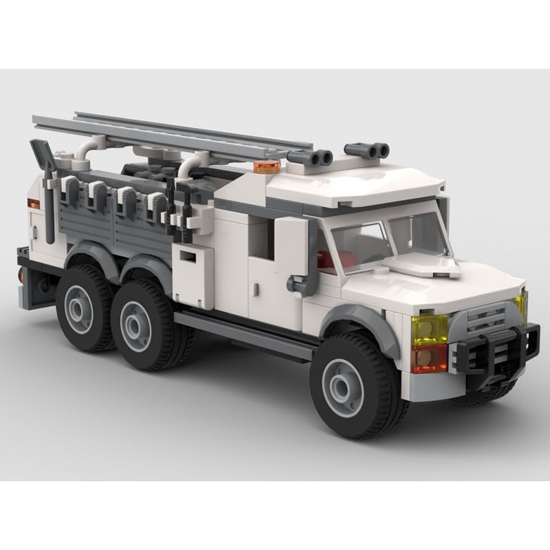 Heavy Duty Service Truck MOC Building Kit | Utility Vehicle Model - 5