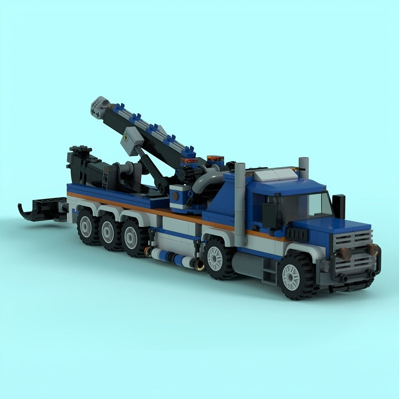 Heavy-Duty Wrecker Tow Truck MOC Building Kit - 2